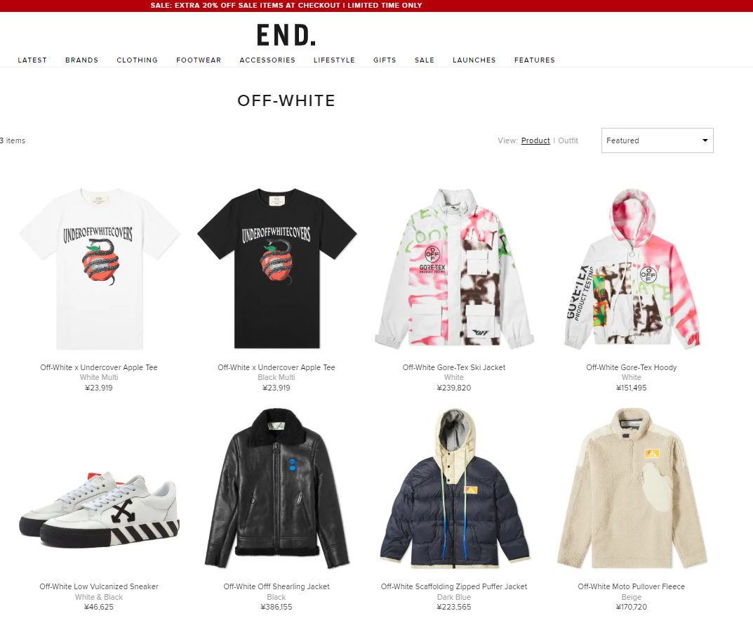 Off-White 正規通販 end 画像