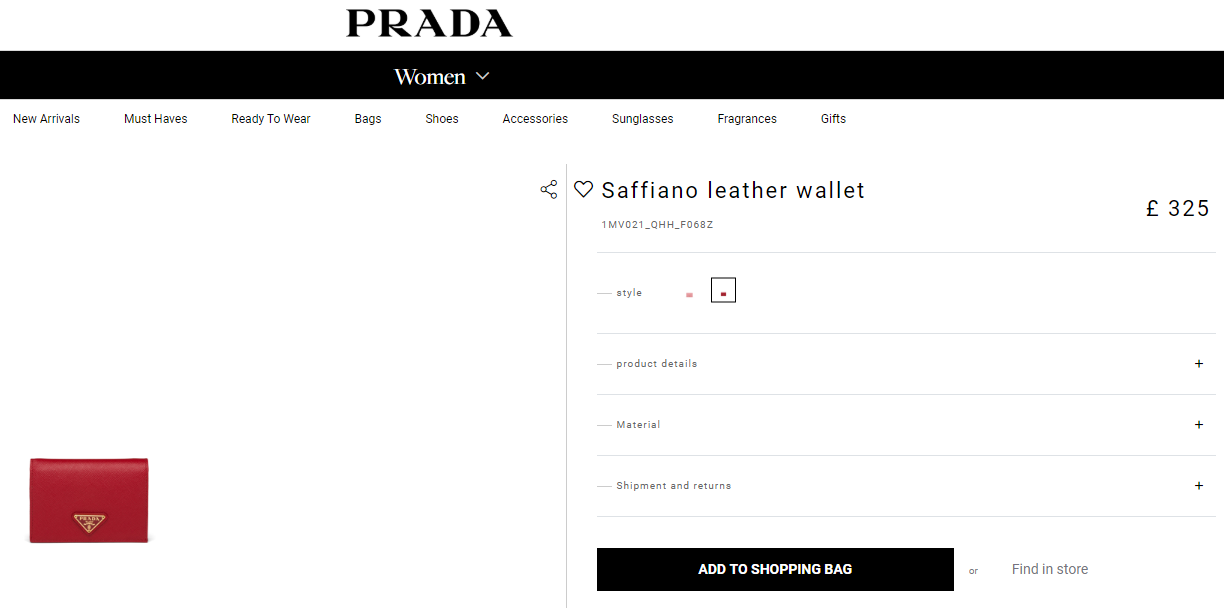 prada 財布 値段比較 画像